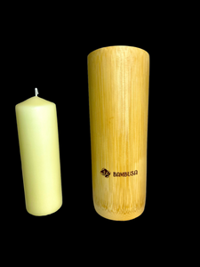 Bambusa Bamboo Candle and Bamboo Candle Holder